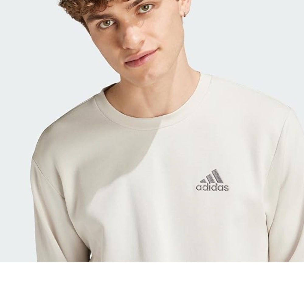 Men’s Alumina adidas essential crewneck fleece never worn - Picture 2 of 4